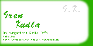 iren kudla business card